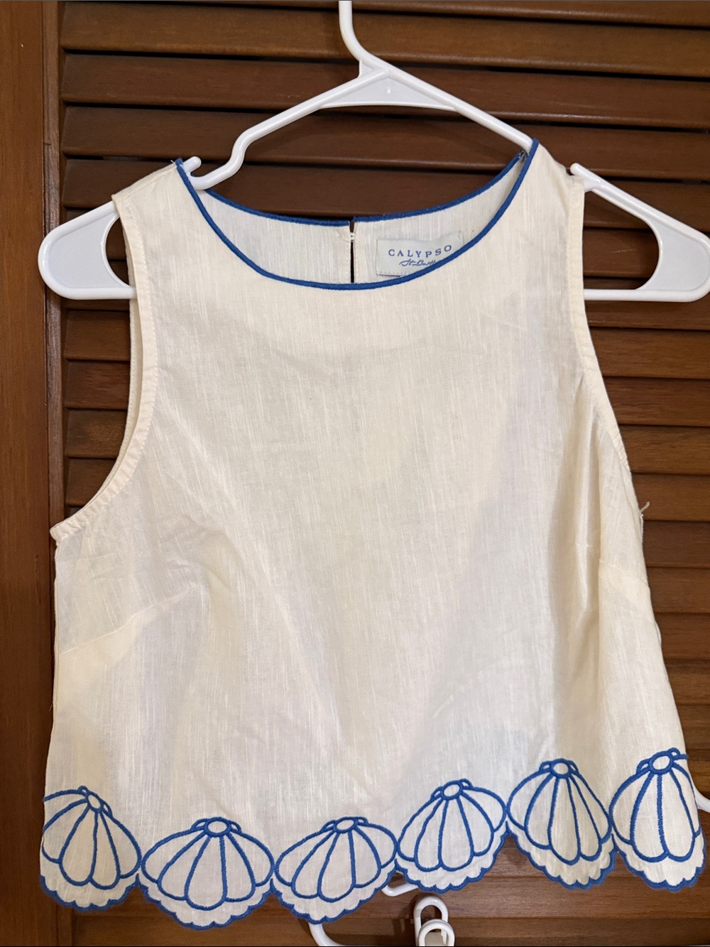 Calypso St. Barth scallop shell embroidered Two-Piece Skirt Set - Picture 5 of 10